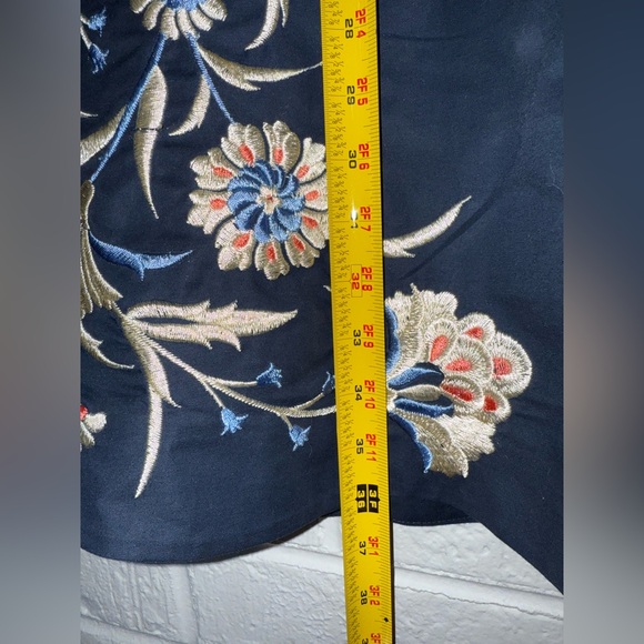 MOULINETTE SOEURS Anthropologie Bellflower Blue Embroidered dress Sz 8 ✨ - Picture 11 of 13